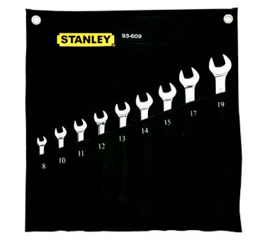 STANLEY史丹利工具93-609-22 9件套公制精拋光兩用長扳手