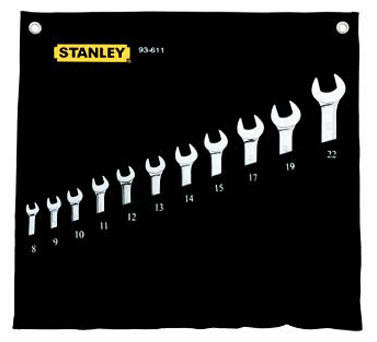 STANLEY史丹利工具93-611-22 11件套公制精拋光兩用長扳手