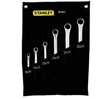 STANLEY史丹利工具94-405-23 6件套公制精拋光45°角雙梅花扳手